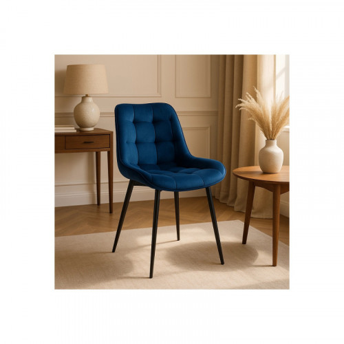 Стул обеденный MEBEL ELITE CHRIS синий велюр