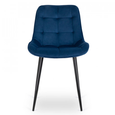 Стул обеденный MEBEL ELITE CHRIS синий велюр