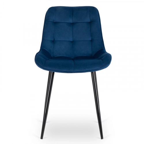 Стул обеденный MEBEL ELITE CHRIS синий велюр