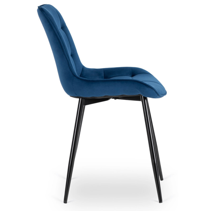 Стул обеденный MEBEL ELITE CHRIS синий велюр