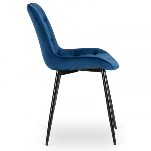 Стул обеденный MEBEL ELITE CHRIS синий велюр