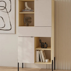 Комод на 2 двери и 1 ящик Helvetia ORE 24LKOG42 (дуб Линдберга/кашемир)