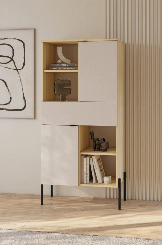 Комод на 2 двери и 1 ящик Helvetia ORE 24LKOG42 (дуб Линдберга/кашемир)