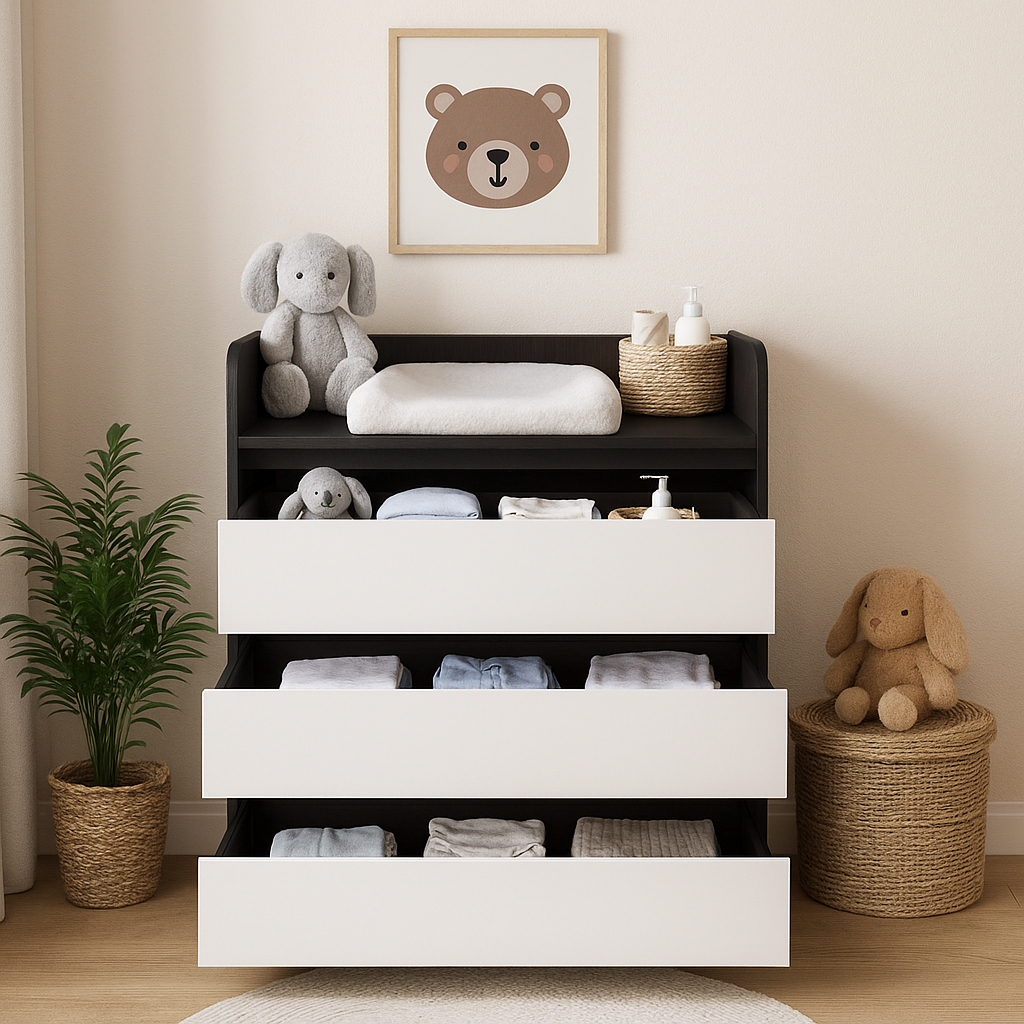 Комод пеленальный EVR- венге + фасад белый