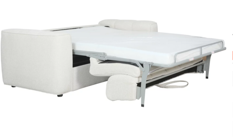 Диван-кровать с эффектом памяти CRV- Blossom Foggy evening 3-местный раскладной,белый