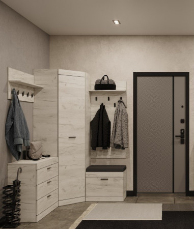 Прихожая(модульная) EVR- Соната-9 крафт белый