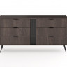 Комод Perfect home Veris 6S/163 (дуб дунин / черный)