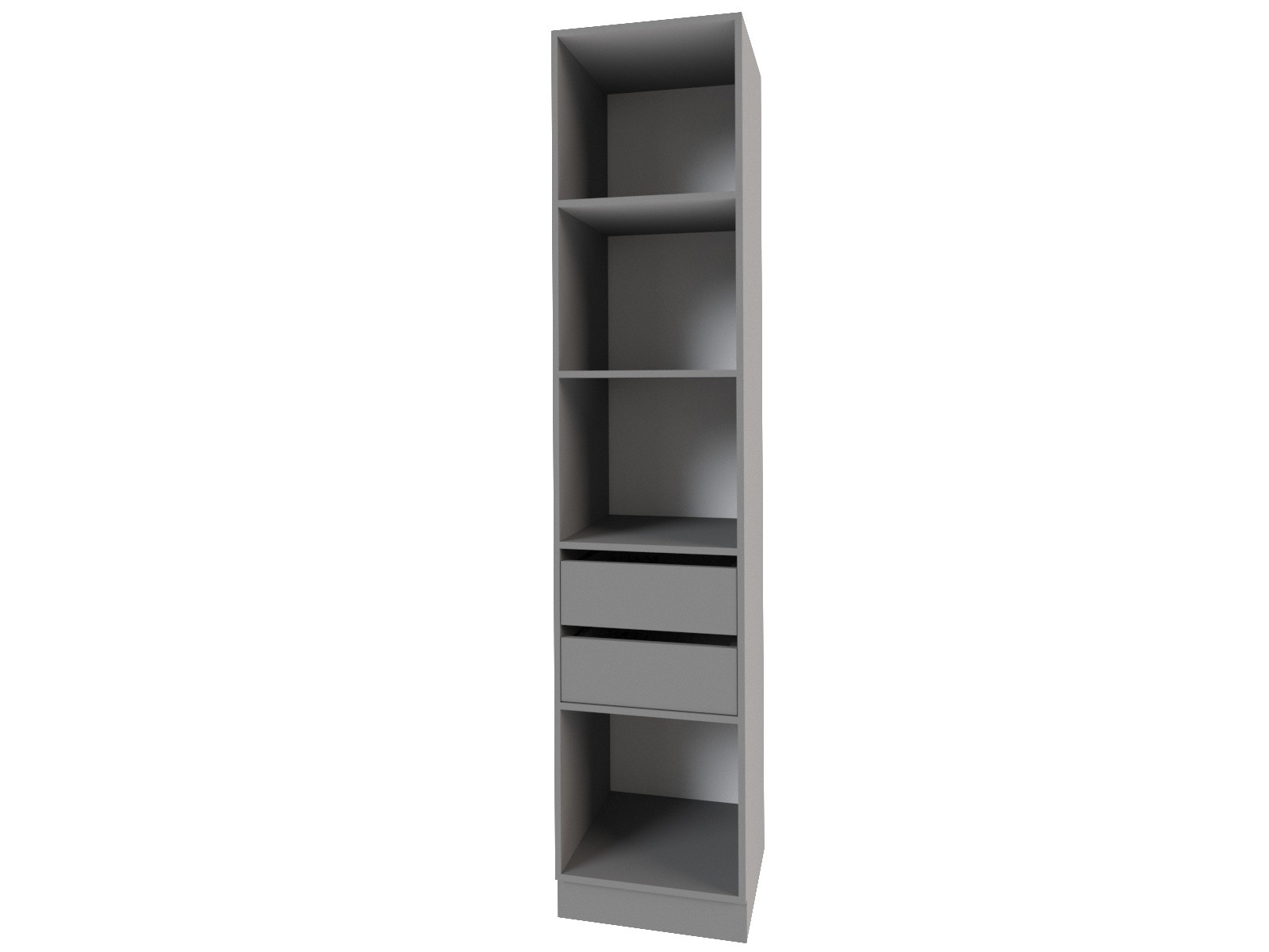 Шкаф-пенал с полками на 2 шухляды и 1 дверь ViA- Сити С-4