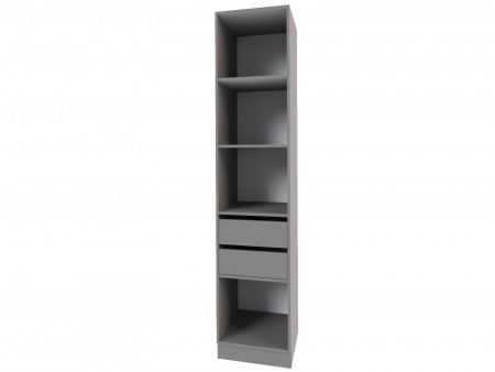 Шкаф-пенал с полками на 2 шухляды и 1 дверь ViA- Сити С-4