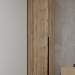 Шкаф-пенал с полками на 2 шухляды и 1 дверь ViA- Сити С-4