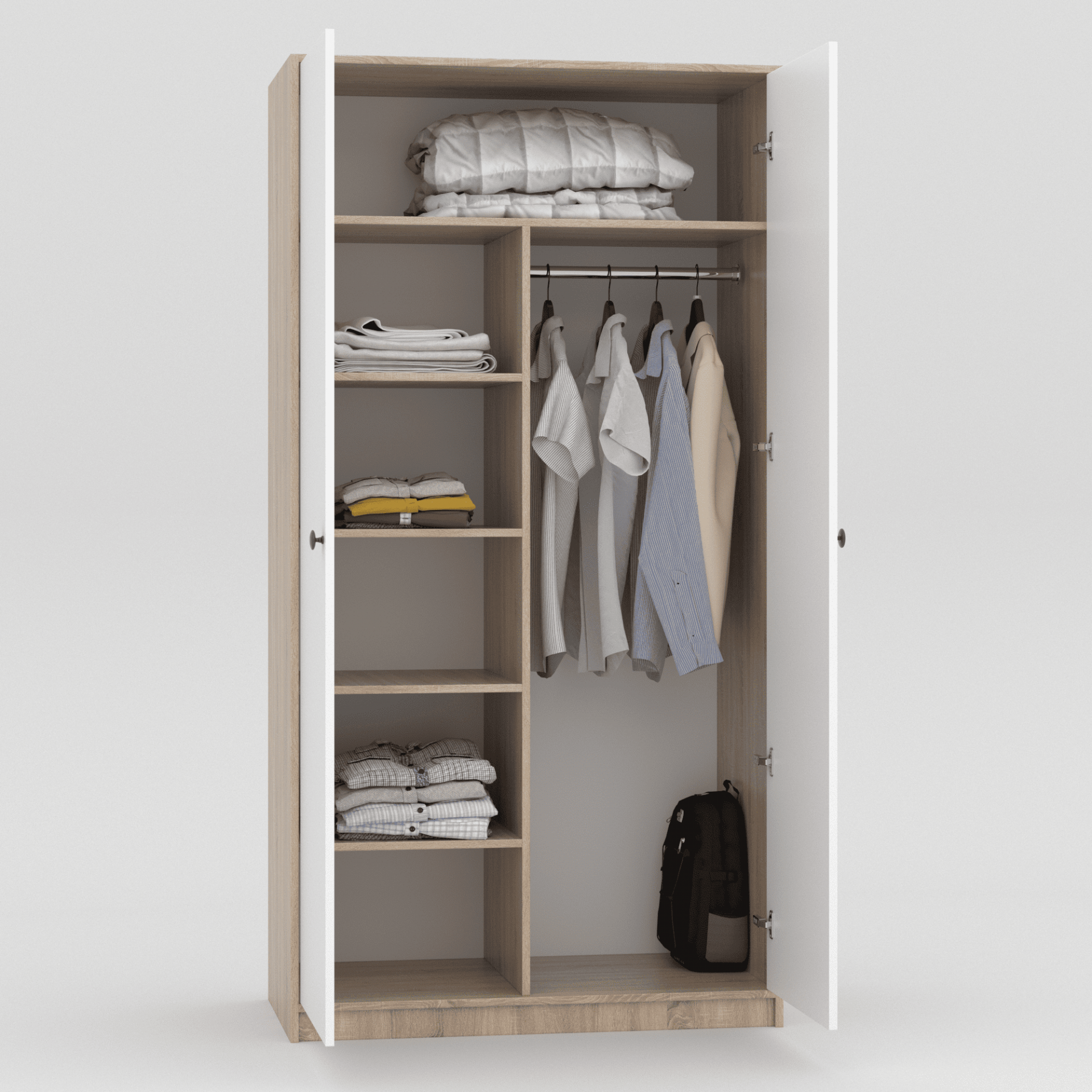 Шкаф детский 195х100х52 cм KOD- ШК-100 Д (белый фасад)