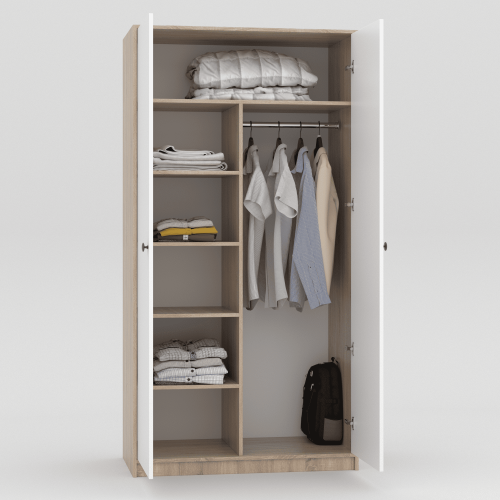 Шкаф детский 195х100х52 cм KOD- ШК-100 Д (белый фасад)