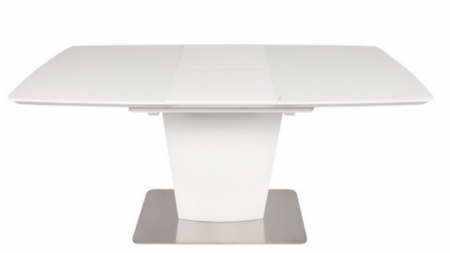 Стол обеденный модерн NL- CHICAGO (Чикаго) белый стекло сатин