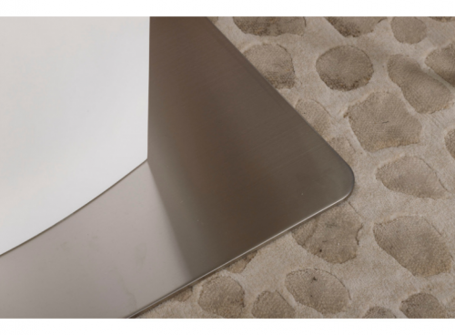 Стол обеденный модерн NL- CHICAGO (Чикаго) белый стекло сатин