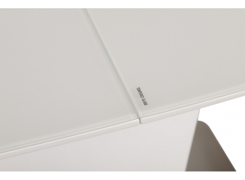 Стол обеденный модерн NL- CHICAGO (Чикаго) белый стекло сатин