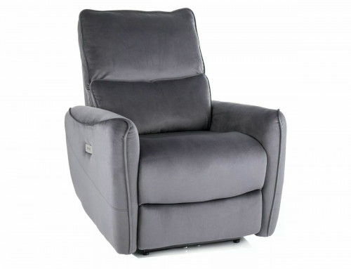Кресло раскладное SIGNAL Zefir Velvet серый/ беж