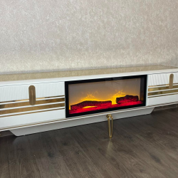 Тумба TV Art-Deco EXI- Берлин с камином