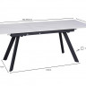 Стол керамический Avn- MARS 160-205x90 Ceramic White