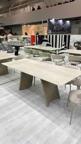 Стол керамический раскладной VTR- ТМL-985 (Олимпия) крема марфиль