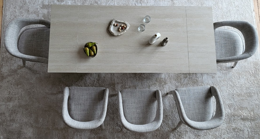 Стол керамический раскладной VTR- ТМL-985 (Олимпия) крема марфиль