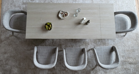 Стол керамический раскладной VTR- ТМL-985 (Олимпия) крема марфиль