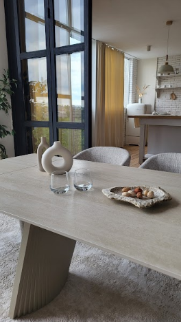 Стол керамический раскладной VTR- ТМL-985 (Олимпия) крема марфиль