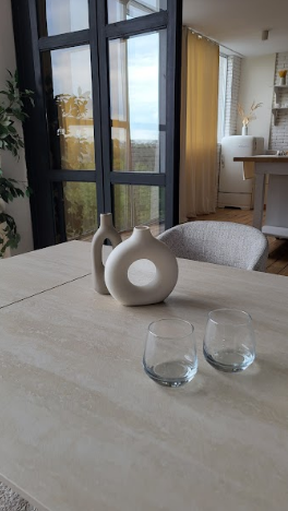 Стол керамический раскладной VTR- ТМL-985 (Олимпия) крема марфиль