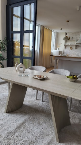 Стол керамический раскладной VTR- ТМL-985 (Олимпия) крема марфиль