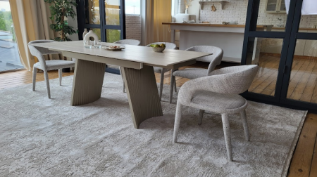 Стол керамический раскладной VTR- ТМL-985 (Олимпия) крема марфиль