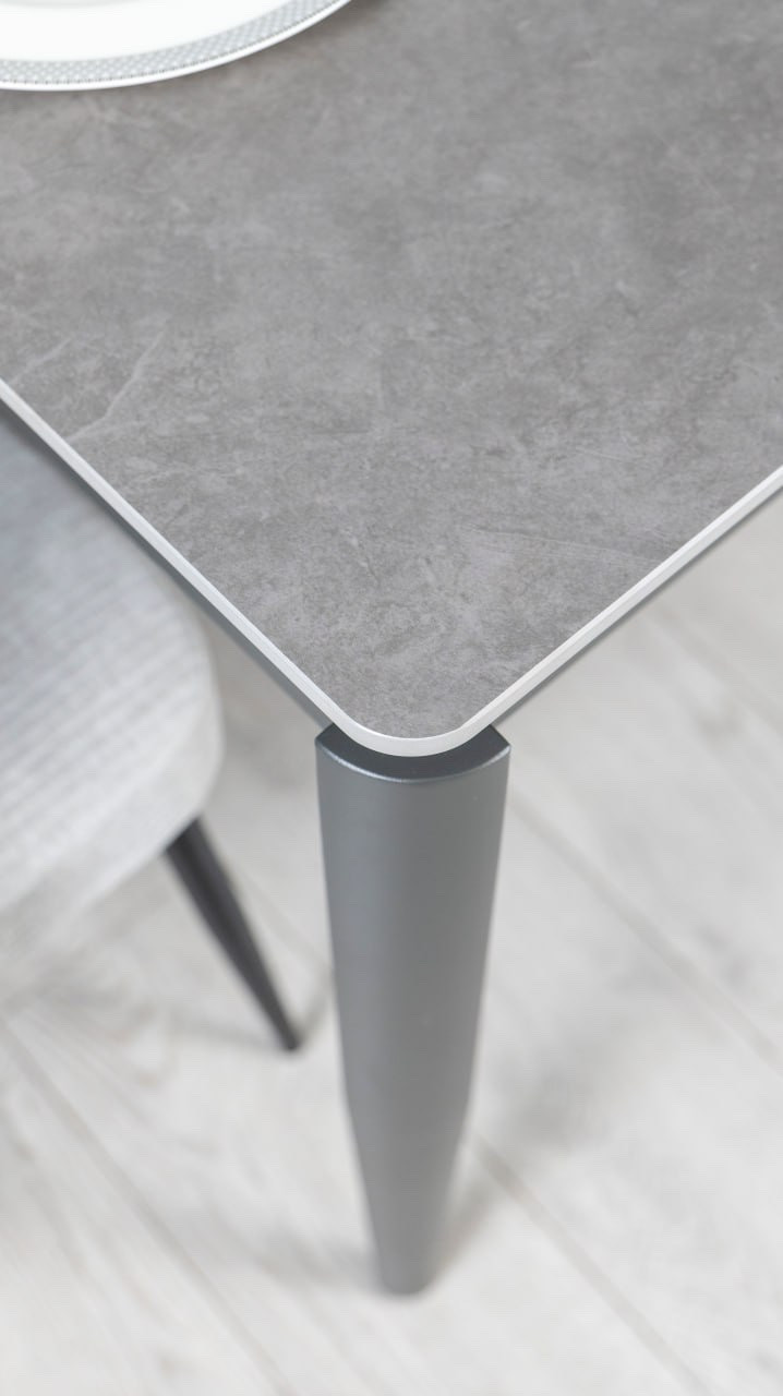 Стол раскладной TOP- Хит серый мат/графит ноги 120/180  