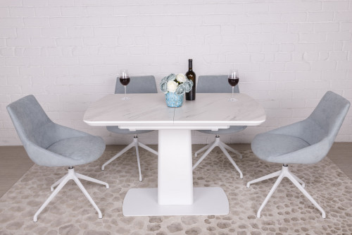 Комплект обеденный NL- MARYLAND белый + стулья ASCONA (1+4)