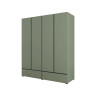 Шкаф на 4 двери с 2 ящиками  Helvetia CROSS S 24GWMY20 (дымчатый зеленый/черный)