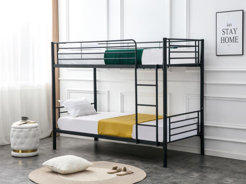 Кровать двухъярусная металлическая HALMAR BUNKY 90 (черный)