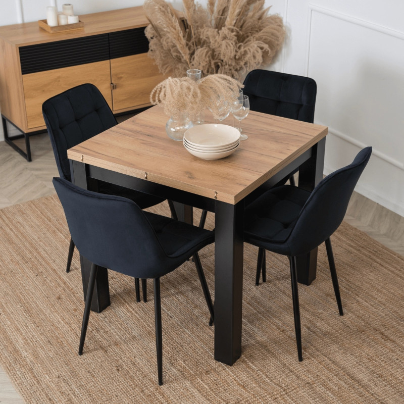 Стул обеденный MEBEL ELITE CHRIS черный велюр