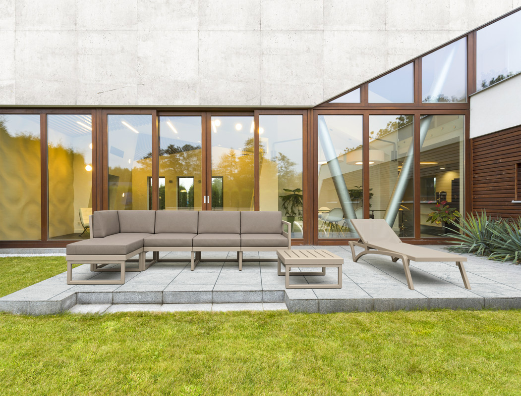 Шезлонг из полипропилена Siesta Pacific (бежевый)