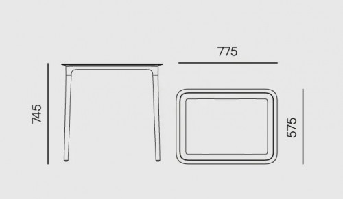 Стол прямоугольный уличный VLL- FERNE Rimo (серый, зеленый)