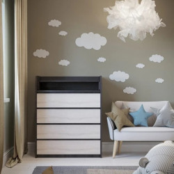 Комод пеленальный EVR- венге + фасад дуб молочный