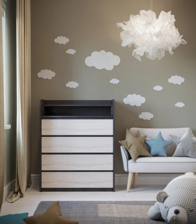 Комод пеленальный EVR- венге + фасад дуб молочный