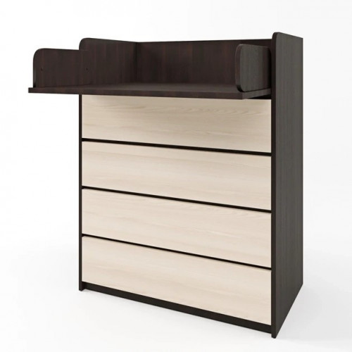 Комод пеленальный EVR- венге + фасад дуб молочный