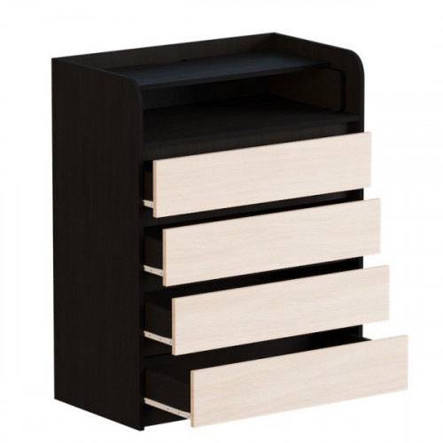 Комод пеленальный EVR- венге + фасад дуб молочный