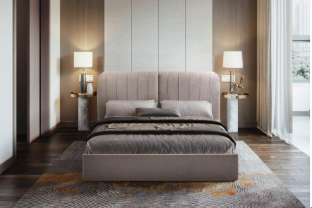 Кровать с подъемным механизмом BIO- Бьянка (бежевый)   