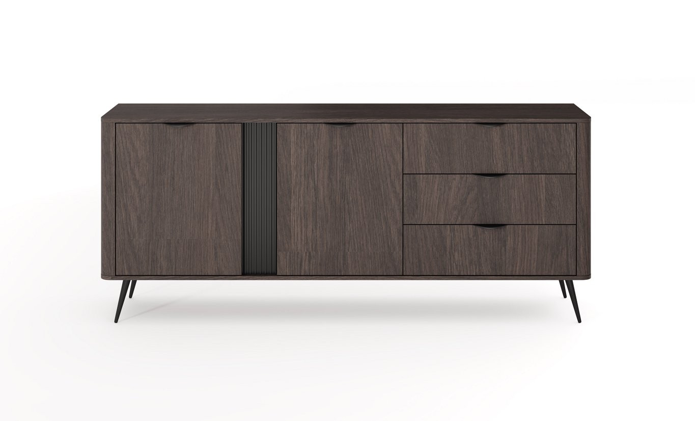 Комод Perfect home Veris 2D3S/195 (дуб дунин / черный)