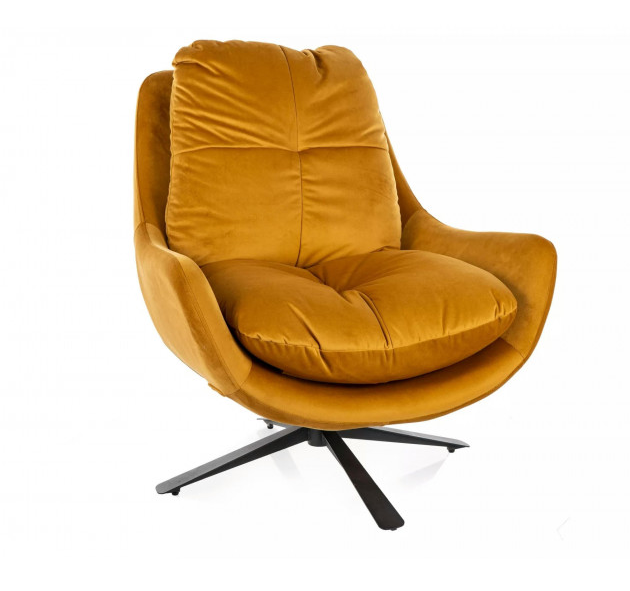 Кресло мягкое Signal- VIVIEN VELVET черный мат каркас/ карри