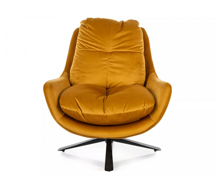 Кресло мягкое Signal- VIVIEN VELVET черный мат каркас/ карри