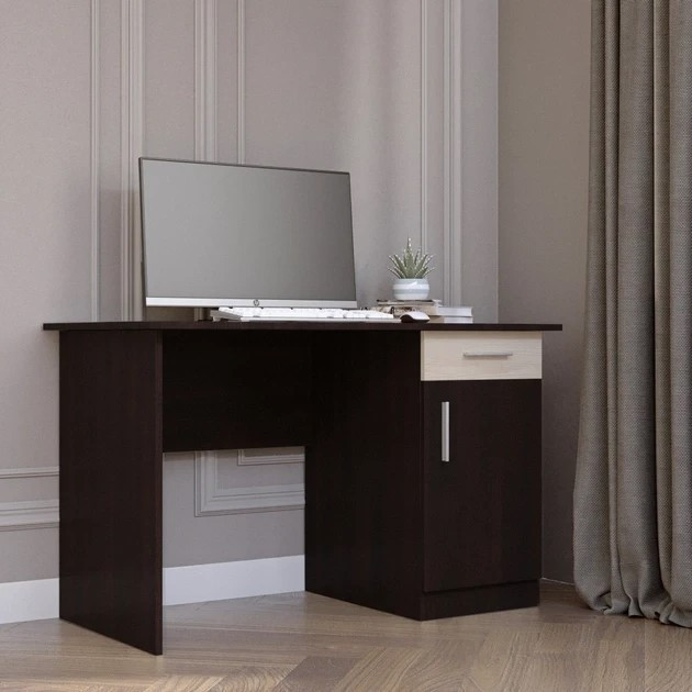 Стол письменный EVR- Школьник-3 венге + дуб молочный