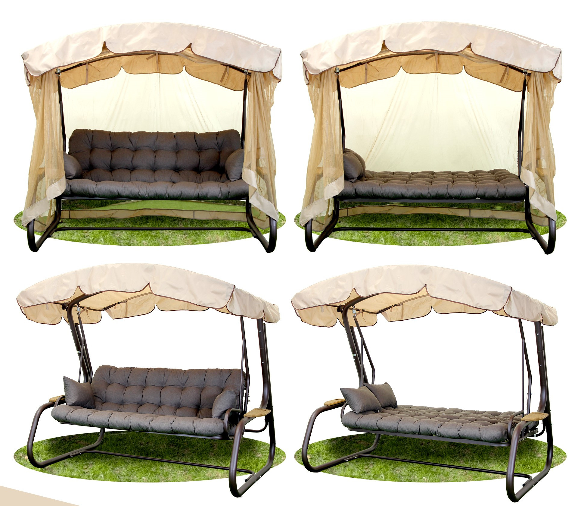 Качель с откидной спинкой и москитной сеткой GG- Камалия Аir (арт 078)