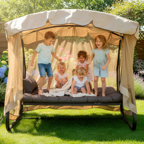 Качель с откидной спинкой и москитной сеткой GG- Камалия Аir (арт 078)