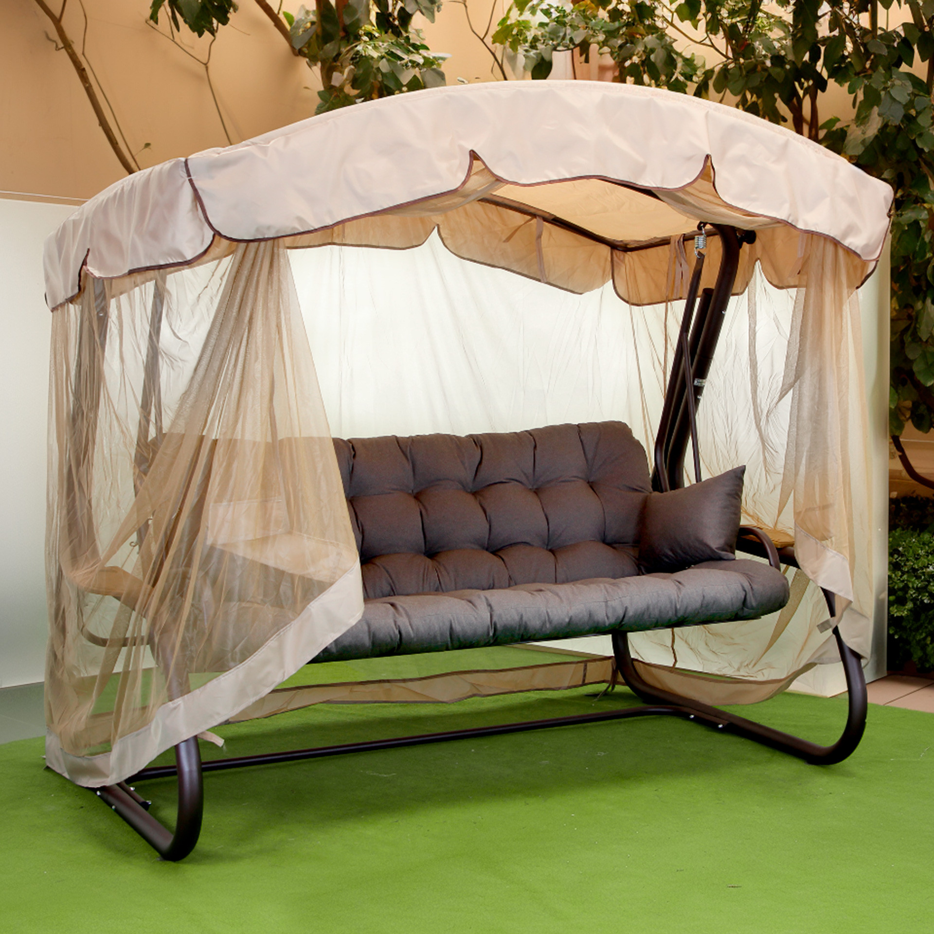 Качель с откидной спинкой и москитной сеткой GG- Камалия Аir (арт 078)