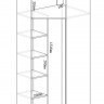 Шкаф угловой 195х80(42)х80(42) cм KOD- ШК-У
