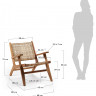 Кресло Kave Home GRIGNOON CC1059M46 (коричневый)